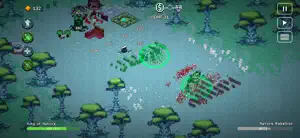 A dark-forest citadel of the King of Nature fighting a swarm at the border