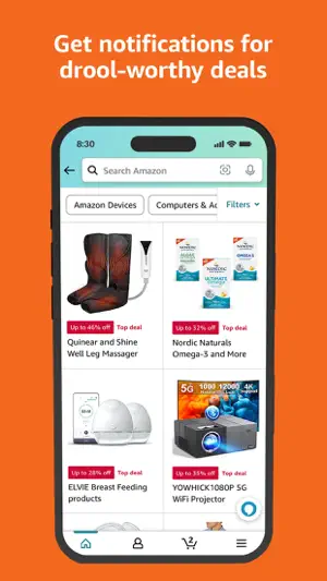 Deals list with discount badges on named products