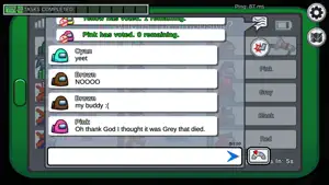 Impostor sabotage menu showing reactor and lights options