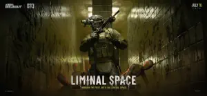 An operator in a gas mask in a yellow-lit corridor — Liminal Space, Season 13