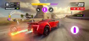 Eight-car online race mid-drift with the boost meter filling