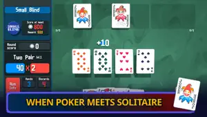 Poker hand scored as two pair with a multiplier beneath