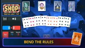 Shop screen offering jokers and packs between rounds