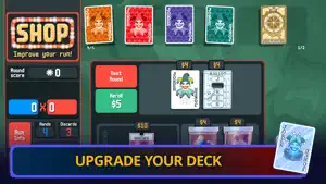 Deck upgrade screen with cards being bought in a shop