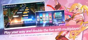 A live in progress with a PERFECT judgment and a C-to-SS rank bar, next to a GEKISO LIVE lobby with four of five players ready and difficulties 7, 14, 21 and 27