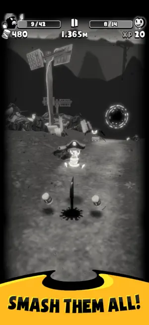 Bendy at a crossroads slamming ink enemies on a dirt track