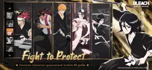 A roster of Soul Reapers beside Rukia — Fight to Protect, favourite character guaranteed within 80 pulls