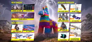 New content and rewards overview poster with a giant piñata, new skins and event prizes