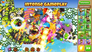 Late-round chaos with dozens of projectiles filling the screen