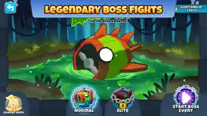 Boss event screen introducing a large armoured target