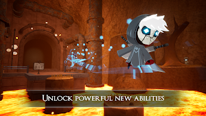 A dash over a lava pit in a red temple — Unlock powerful new abilities