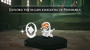 A glowing shrine relic in a dark chamber — Explore the fallen kingdom of Penumbra
