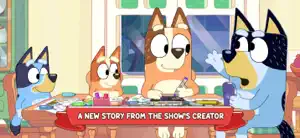 Bluey, Bingo, Mum and Dad drawing at the kitchen table — A New Story From the Show's Creator