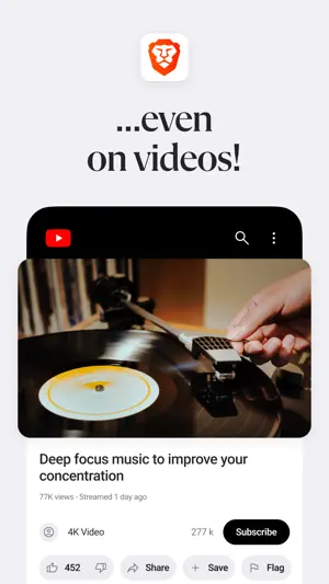 YouTube video page for a vinyl record on a turntable under the caption even on videos