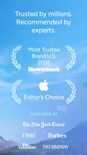 Promotional slide listing press mentions and an editor's award
