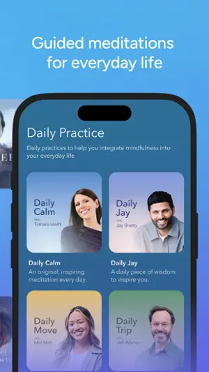 Daily practice cards for four presenter-led daily sessions