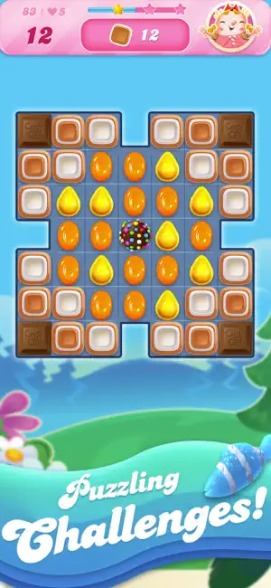 Chocolate-covered board asking for 12 blocks in 12 moves