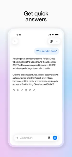 Get quick answers: a chat explaining who founded Paris