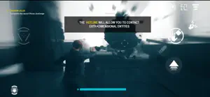 A hotline tutorial mid-fight, Jesse launching an object at a Hiss agent