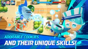 A Cookie in a sailor cap unleashing a skill in a plaza — Adorable Cookies and Their Unique Skills