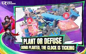 Plant or Defuse — an overhead map of the town with bomb sites A and B marked