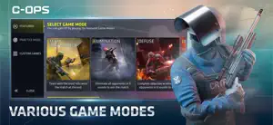 Mode selection listing defuse, elimination and deathmatch