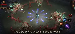 Wizard surrounded by demons casting an area spell