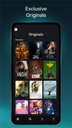 Originals grid showing exclusive series artwork