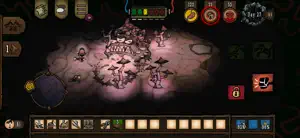A survivor lighting the dark with a torch as shadow creatures circle