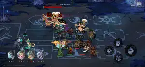 A battle in a lantern-lit room against the Sun Priest with the Dark Lord's abilities below