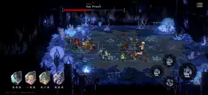 A wider dungeon view with several rooms engaged and a boss health bar at the top