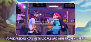 Luisa talking with a hooded local at a café counter — Forge Friendships With Locals