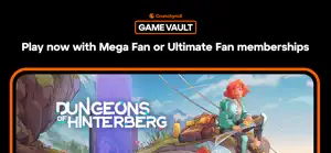 Crunchyroll Game Vault banner: Play now with Mega Fan or Ultimate Fan memberships