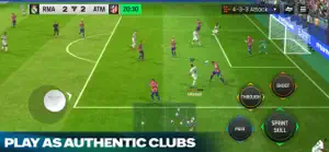 Play as Authentic Clubs: a Real Madrid versus Atlético match with the joystick and pass buttons