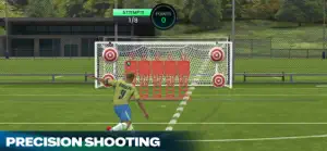 Precision Shooting: a free-kick drill with targets marked in the goal