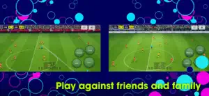 Two-player local match with the screen split in half