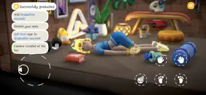 The hero slumped by the desk with a successfully graduated banner and quest notes