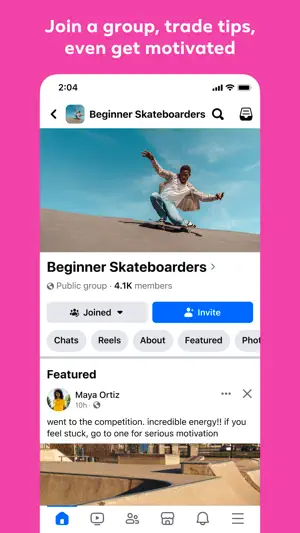 Beginner Skateboarders public group page listing 4.1K members