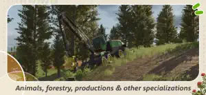 Forestry harvester felling a pine at the edge of a wood