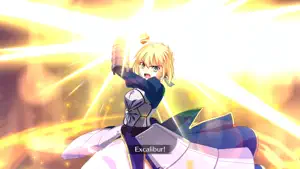 Servant unleashing a signature attack in combat