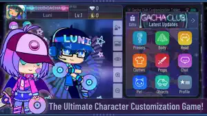 Customisation hub listing presets, body, clothes and props