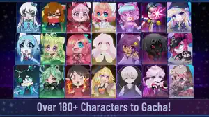 Grid of unlockable characters from the in-game gacha