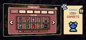 The Gambit collection grid, 155 of 200 unlocked — Unlock 150+ Gambits