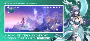 Moonlit region of tides and frost with a character in the foreground