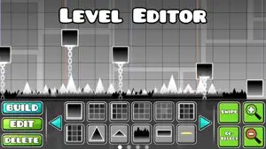 Level editor with build, edit and delete tools and a block palette