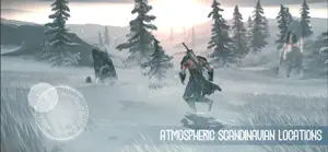 Warriors in a misty valley with a joystick on screen — Atmospheric Scandinavian Locations