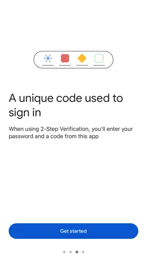 Onboarding screen explaining that 2-Step Verification asks for your password plus a code from the app