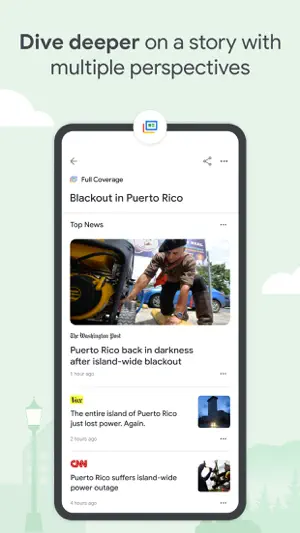 Full Coverage page for Blackout in Puerto Rico listing Top News items from The Washington Post, Vox and CNN