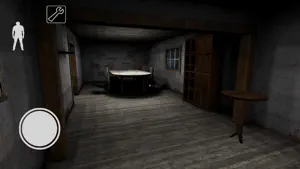Bathroom with a bathtub seen from a doorway