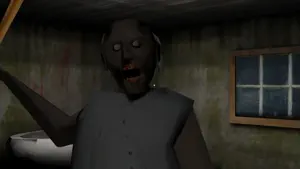 Close-up of the pursuer holding a bat indoors
